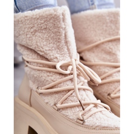 FS1 Bottes De Neige Femme Avec Peau De Mouton Beige Sanna brun 1 FS1 Bottes De Neige Femme Avec Peau De Mouton Beige Sanna brun 1