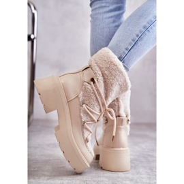 FS1 Bottes De Neige Femme Avec Peau De Mouton Beige Sanna brun 2 FS1 Bottes De Neige Femme Avec Peau De Mouton Beige Sanna brun 2