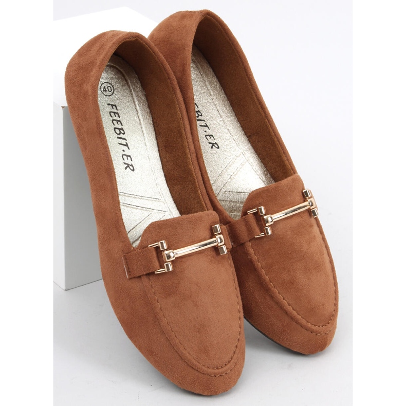 Mocassins femme Kubra Camel brun 2