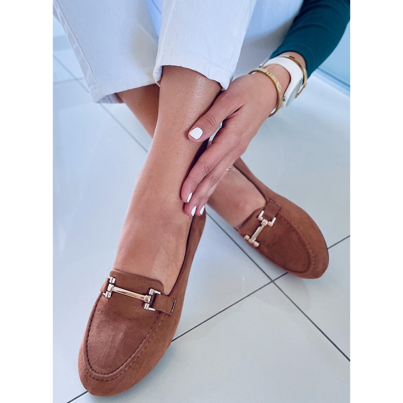 Mocassins femme Kubra Camel brun 1