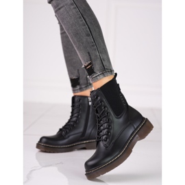 Bottes Shelovet Jodhpur pour femmes avec laçage le noir 2