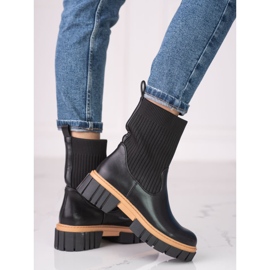 Boots femme Shelovet noires à tige souple 1