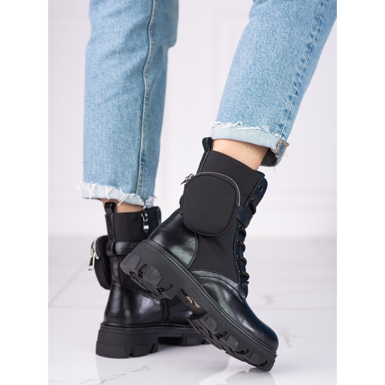 Ouvrières Shelovet pour femmes avec une poche noire le noir 1