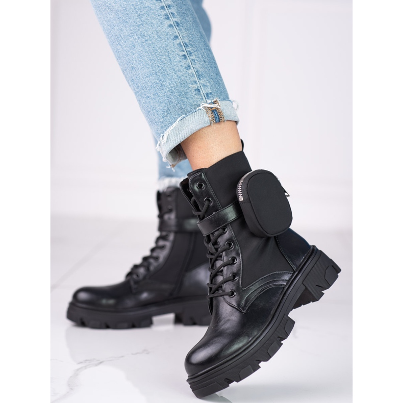 Ouvrières Shelovet pour femmes avec une poche noire le noir 2