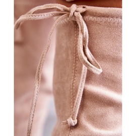 FE1 Cuissardes classiques en daim beige Clarissa brun 5