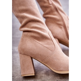 FE1 Cuissardes classiques en daim beige Clarissa brun 8