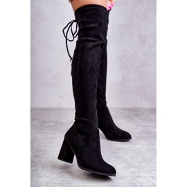 FE1 Cuissardes classiques en daim noir Clarissa le noir 1