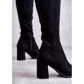 FE1 Cuissardes classiques en daim noir Clarissa le noir 2