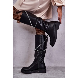 FS1 Bottes noires pour femmes avec ornements Noir Finlay le noir 1 FS1 Bottes noires pour femmes avec ornements Noir Finlay le noir 1