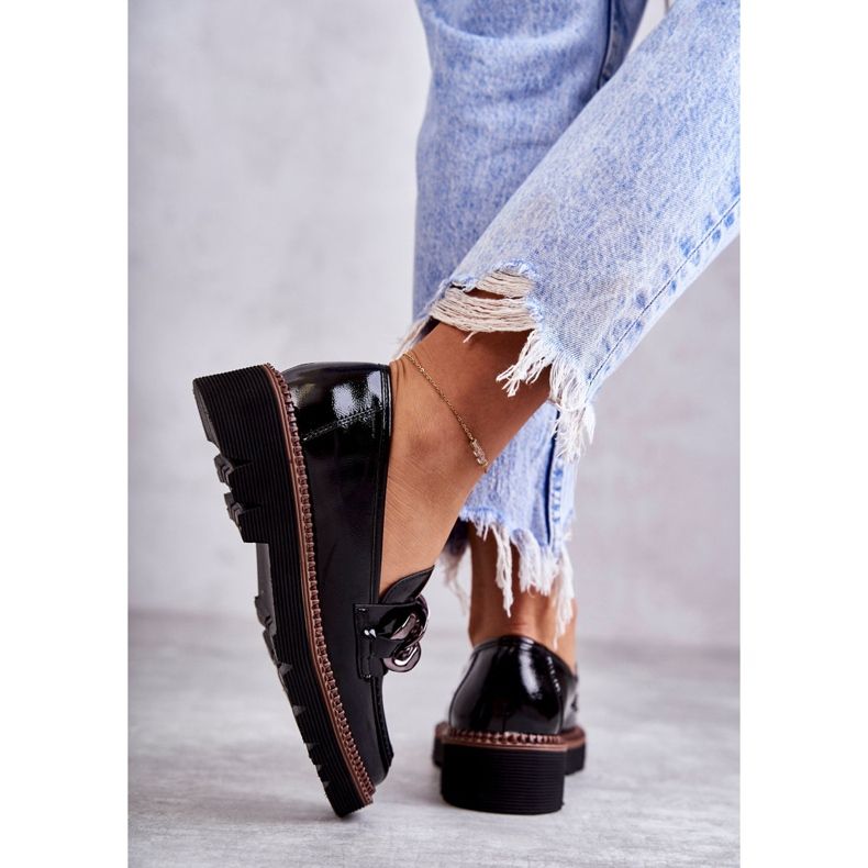 Vinceza Mocassins Laqués Sur La Plateforme Reidun Noire le noir 2 Vinceza Mocassins Laqués Sur La Plateforme Reidun Noire le noir 2