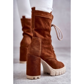 Bottes en daim pour femmes sur la plate-forme Edna marron brun 2