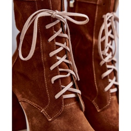 Bottes en daim pour femmes sur la plate-forme Edna marron brun 7