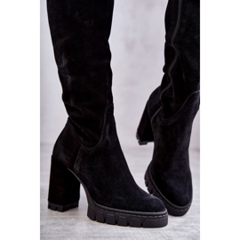 PA2 Cuissardes noires en daim à la mode Estrela 2