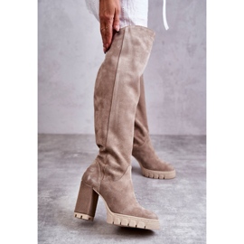 PA2 Cuissardes en Daim pour Femme Beige Georgette 1