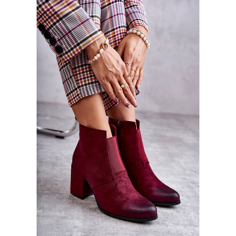 PL4 Bottines en Daim Classiques La.Fi 260035WI-SU Bordeaux rouge multicolore 2