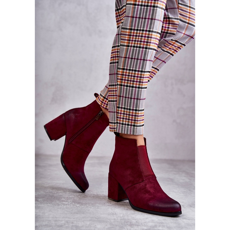 PL4 Bottines en Daim Classiques La.Fi 260035WI-SU Bordeaux rouge multicolore 1
