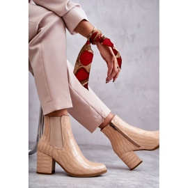 Bottines Cuir Serpent La.Fi 260038BE-XC Beige 2