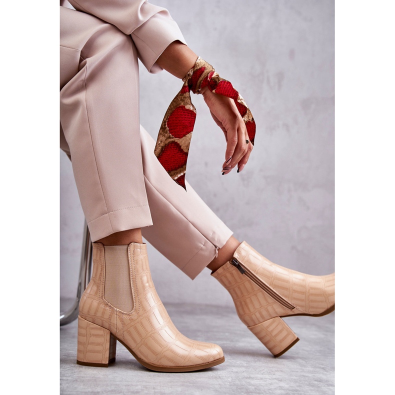 Bottines Cuir Serpent La.Fi 260038BE-XC Beige 2 Bottines Cuir Serpent La.Fi 260038BE-XC Beige 2