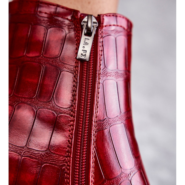 PL4 Bottes en éco-cuir serpent La.Fi 260038R-XC Rouge 1