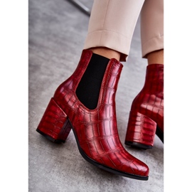 PL4 Bottes en éco-cuir serpent La.Fi 260038R-XC Rouge 2