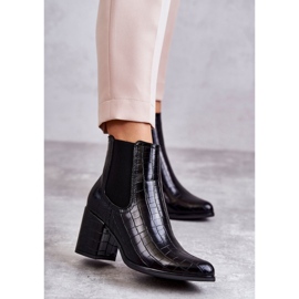 PL4 Bottes en cuir serpent La.Fi 260038B-XC Noir 1