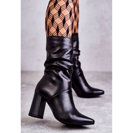 Bottes En Cuir À Talons Hauts Laura Messi 2560 Noir 1