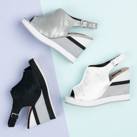 Vices Chaussures compensées confortables gris 6