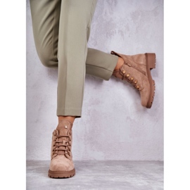 S.Barski Bottes Telma classiques en daim beige pour femmes 4
