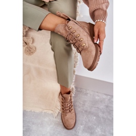 S.Barski Bottes Telma classiques en daim beige pour femmes 8