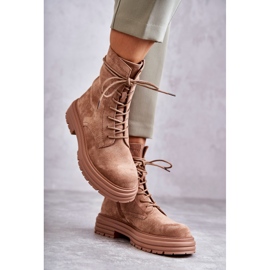 S.Barski Bottines en Daim Femme Noué Camel Afra brun 1