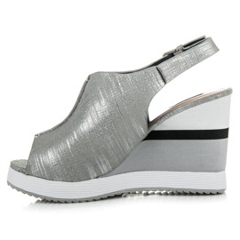 Vices Chaussures compensées confortables gris 4