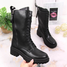 Bottes en cuir à faible isolation Artiker noires le noir 1