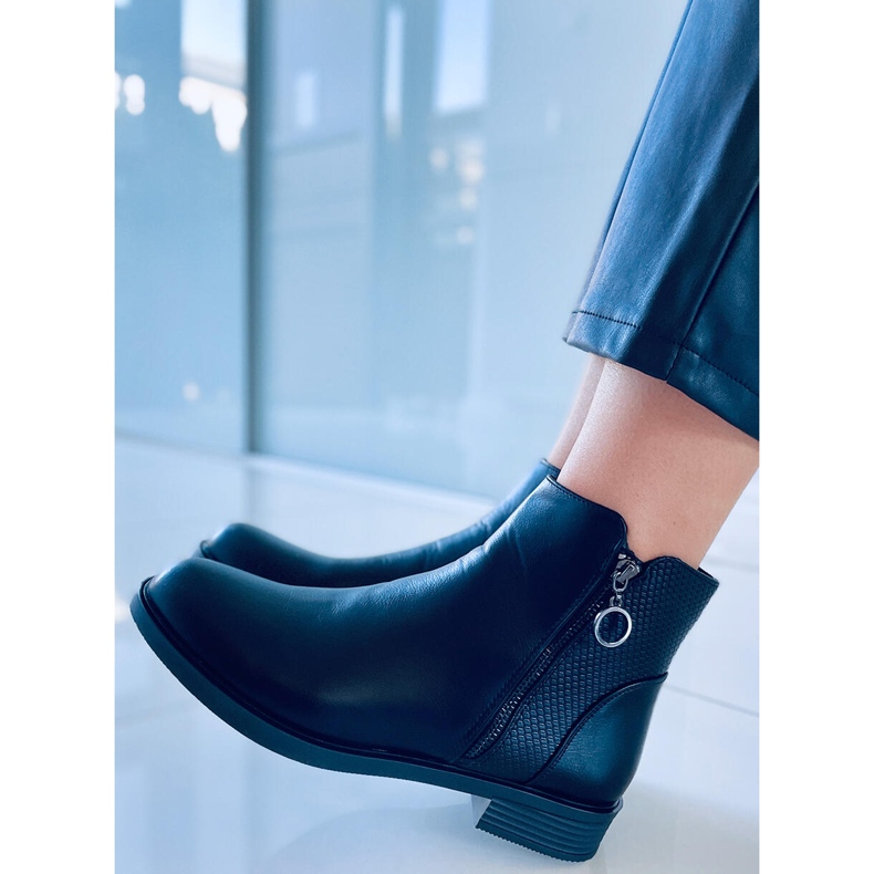 Niamh Bottes plates pour femmes noires le noir 2