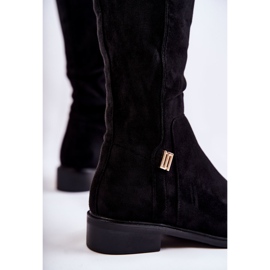 S.Barski Bottines Plates Daim Noir Giulia 2