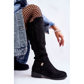 S.Barski Bottines Plates Daim Noir Giulia le noir 4
