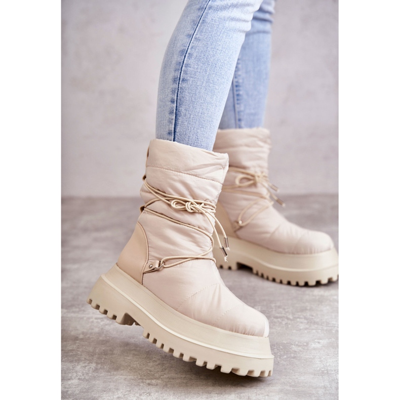 FS1 Bottes De Neige Pour Femme Sur La Plateforme Lilou Beige 1
