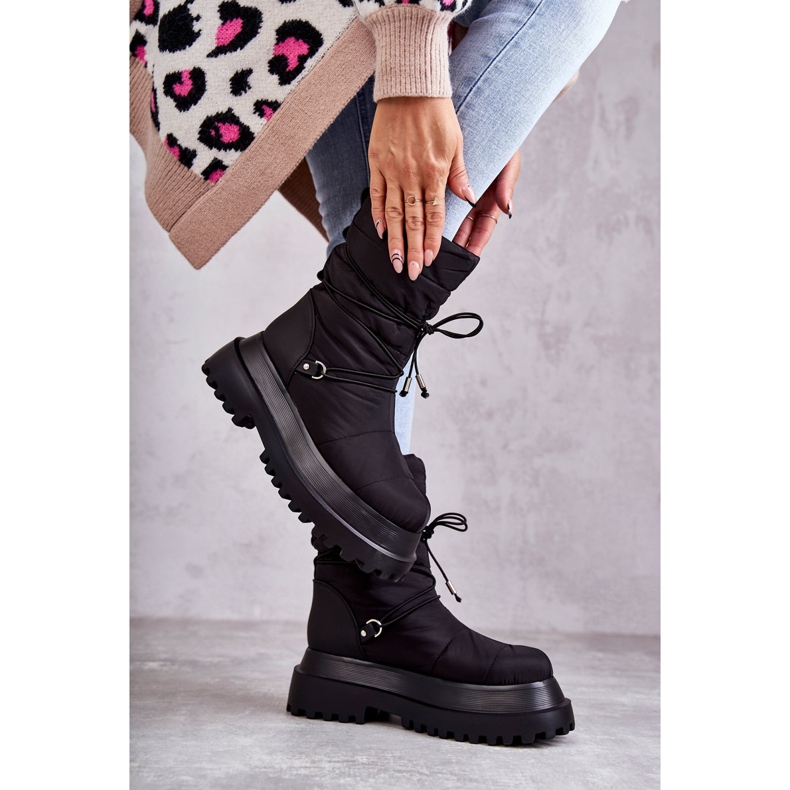 FS1 Bottes De Neige Pour Femmes Sur La Plateforme Lilou Noire 2