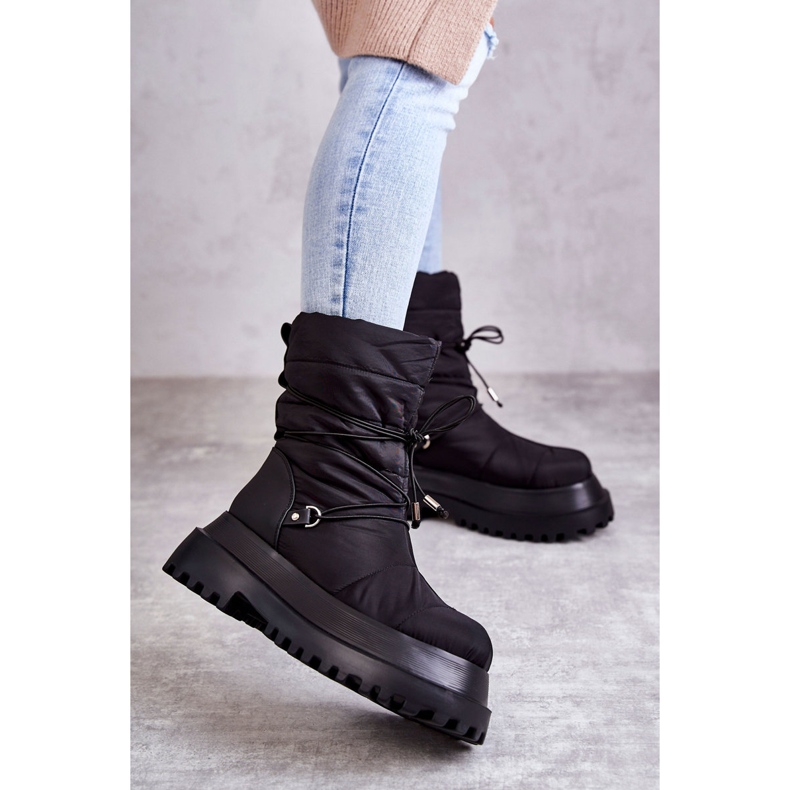 FS1 Bottes De Neige Pour Femmes Sur La Plateforme Lilou Noire 1