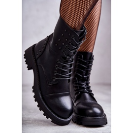 PJ1 Bottes En Cuir À Clous Noir Palmira le noir 3