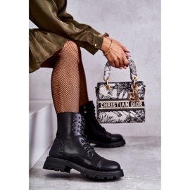 PJ1 Bottes En Cuir À Clous Noir Palmira le noir 4
