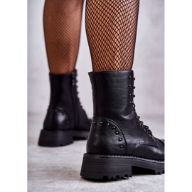 PJ1 Bottes En Cuir À Clous Noir Palmira le noir 8