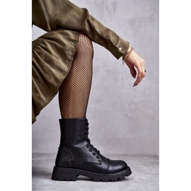PJ1 Bottes En Cuir À Clous Noir Palmira le noir 9