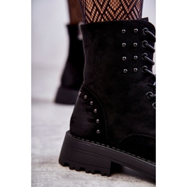 Bottines Palmira en daim noires à clous le noir 6