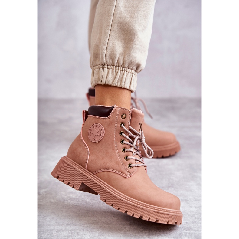 Bottes chaudes en cuir Rose Felizia Trappers 2 Bottes chaudes en cuir Rose Felizia Trappers 2