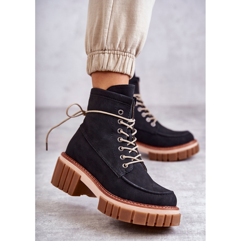 Bottes chaudes à la mode pour femmes noires Gerda le noir 1