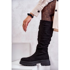 PE1 Bottes mi-bas chaudes noires pour femmes Helma 2