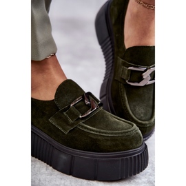 Chaussures en daim à la mode sur la plateforme Khaki Marsol vert 4
