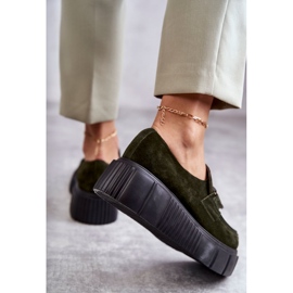 Chaussures en daim à la mode sur la plateforme Khaki Marsol vert 5