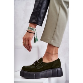 Chaussures en daim à la mode sur la plateforme Khaki Marsol vert 6