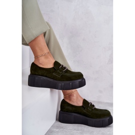 Chaussures en daim à la mode sur la plateforme Khaki Marsol vert 10